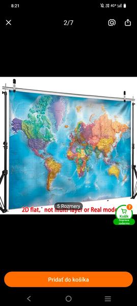 Politická mapa sveta v slovenčine vhodná do detskej izby