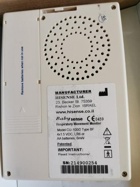 Monitor dychu, babysense