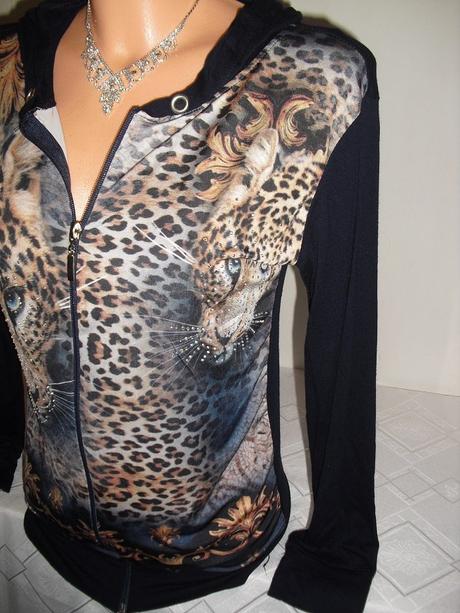 Luxusna mikinka talianska  s kamienkami, m