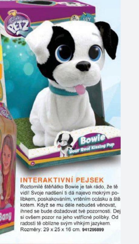 Interaktívny psík bowie, 