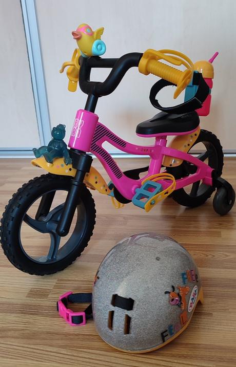 Baby born bicykel+prilba, 