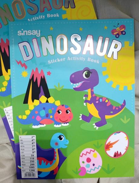 Dinosaurus vymaľovánka s nálepkami, 