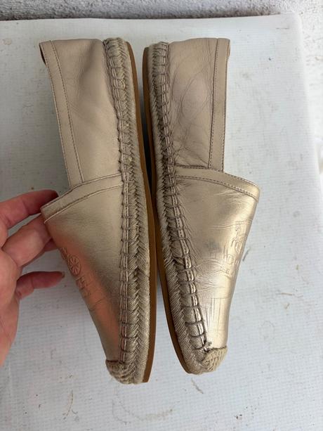 Coach luxusne znackove espadrilky zlate kozene 38, 38
