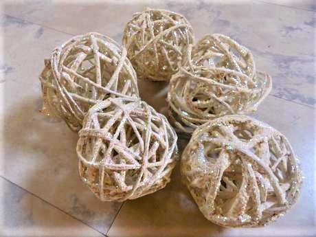 Vianočné naturálne gule 8 ks, 