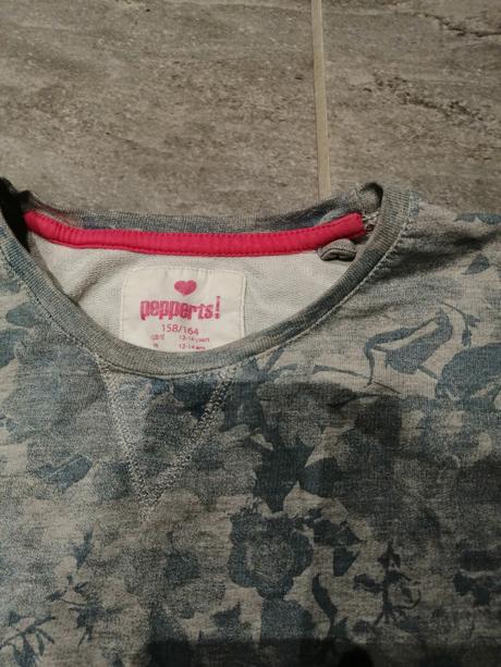 Šaty sivomodré kvetované, v158-164,12-14r., pepperts,158