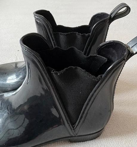 Čierne gumáky / členkové čižmy do dažďa, 36