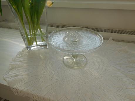 Podnos lisované sklo top top stav, krásny, 