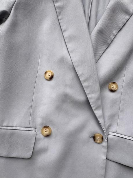 H&m - baby blue blazer, h&m,xs