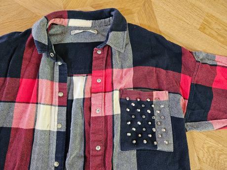 Zara voľná káro flanelová košeľa xs, zara,xs