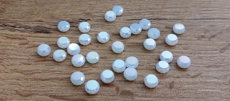 Korálka - 8 mm - biela ab, 