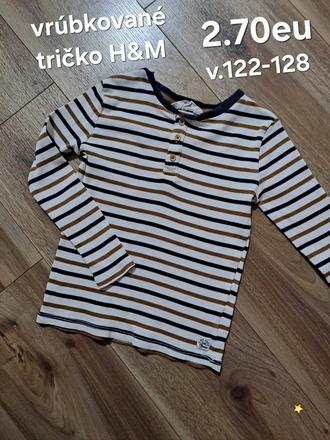Vrúbkované tričko h&m, h&m,122