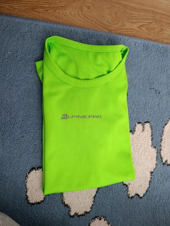 Funkčné, športové tričko krikľavo zelene neónové, alpine pro,140