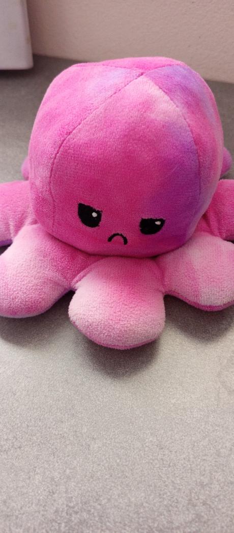 Obojstranná plyšová chobotnica, 15cm,