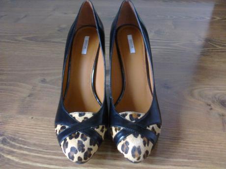 Kožené lodičky na platforme, geox,40