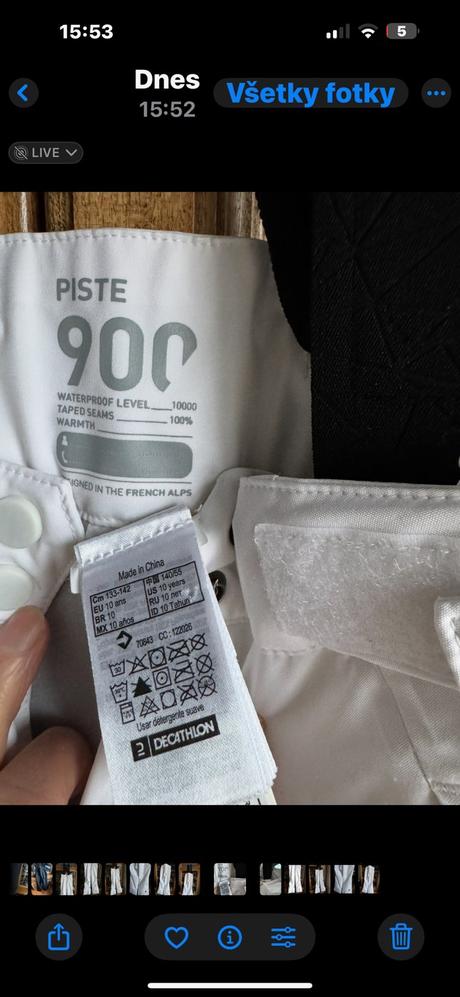 Lyžiarske nohavice s trakmi piste 900 142- na 10-r, 140