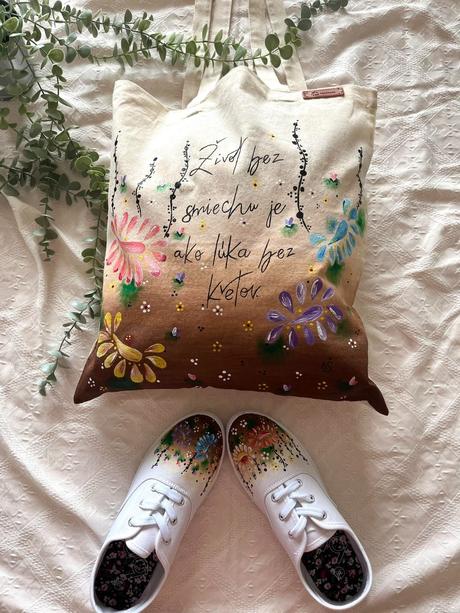 Plátené, ručne maľované tašky, 