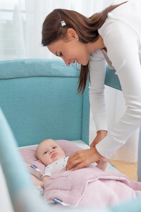 Caretero cestovná postieľka basic plus mint, šírka (cm): 60,dĺžka (cm): 120