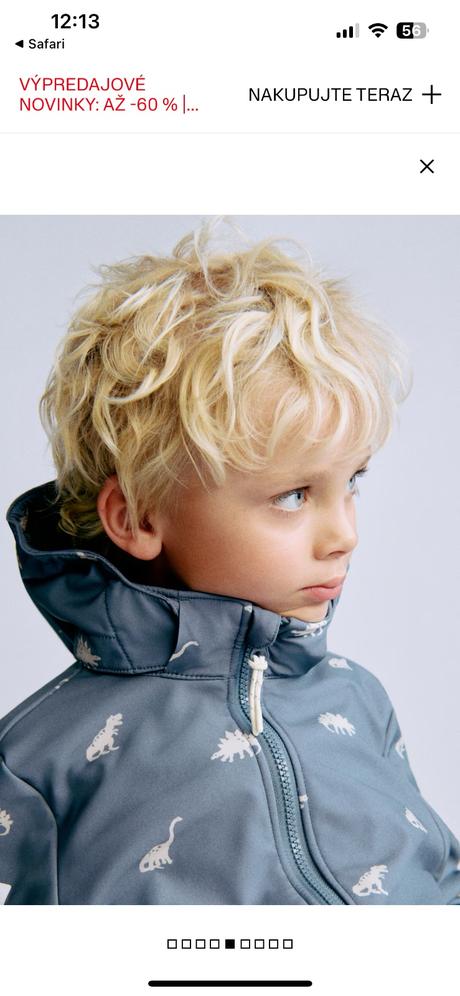 H&m nová vodevetru odolná vyteplená softshellka, h&m,122 / 128