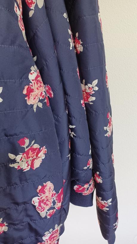 Tmavomodrá dievčenská bomber bunda s kvetmi, pepperts,152