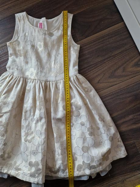 Spoločenské saty na svadbu 6-7 zlate, 122