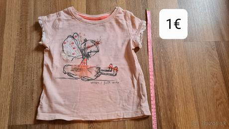 Leginy + tričko s krátkym rukavom lososove, next,80