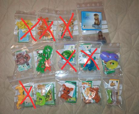 Kinder hračky zvieratká 8ks,