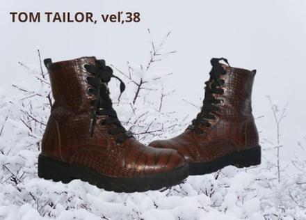 Tom tailor, dámske boty na zimu, veľ.38, tom tailor,38