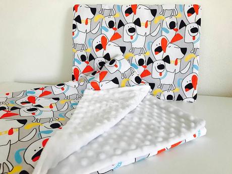 Detská deka a vankúšik minky, šírka (cm): 75,dĺžka (cm): 100