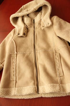 Kožušinový kabátik h&m, top stav, h&m,98