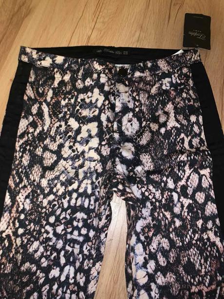 Skinny nohavice s lampasmi, zara,34 / 36 / s / xs