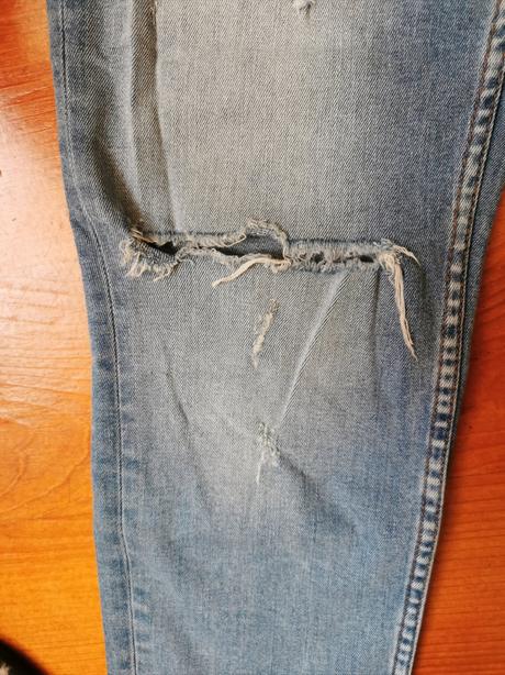 Bledomodré slim 7/8 rifle cropp, 38