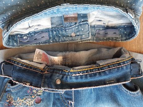 Predám 2 riflové sukne, f&f,110