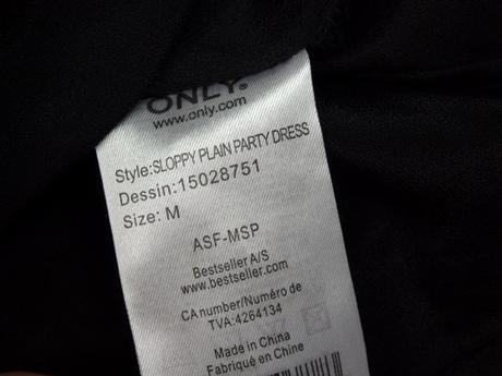 Čierne šaty s vreckami, only,42