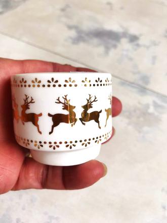 Porcelánový vianočný svietnik,