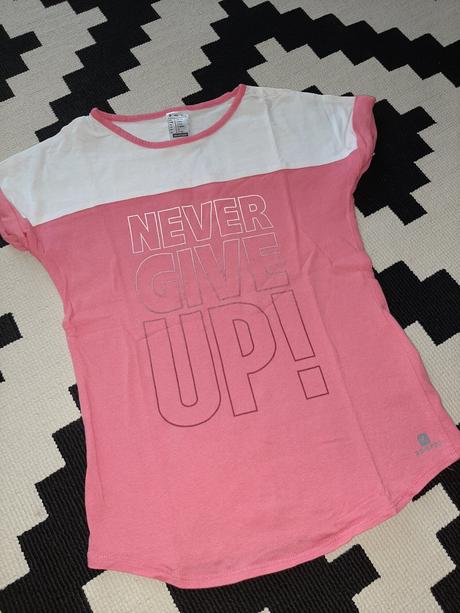 Kvalitné športové tričko domyos never give up 140, domyos,140