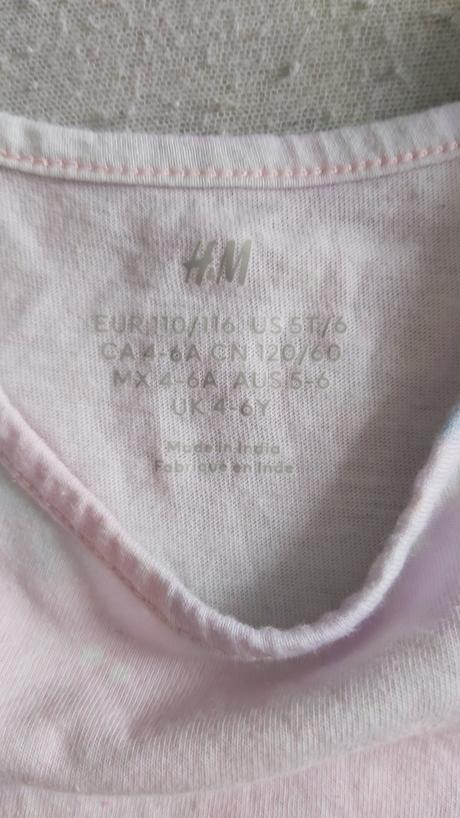 Šaty dúhovo-batikované h&m 110/116, h&m,110