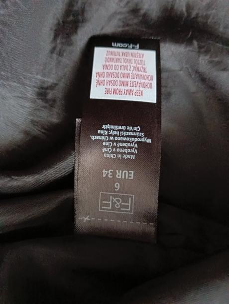 F&f predĺžený leo kožuch, f&f,xs