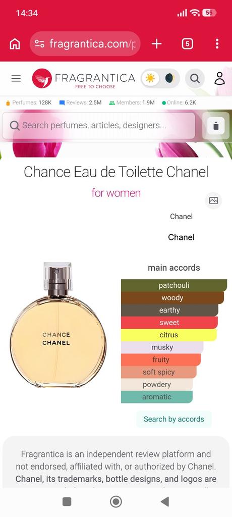 Chanel chance edt 150ml.,