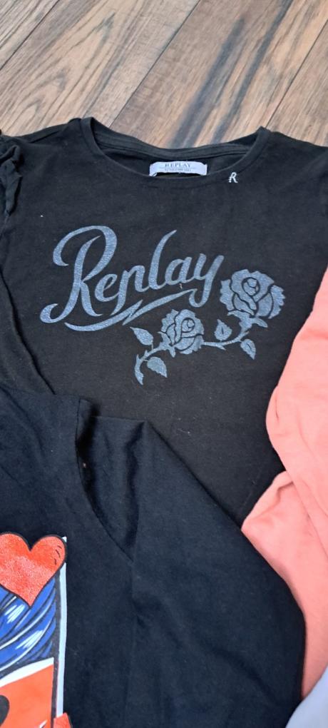 4 x tričko/ natelnik hm, replay, h&m,128