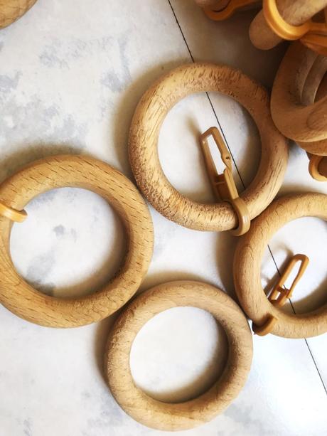 Drevené krúžky 30 ks, 