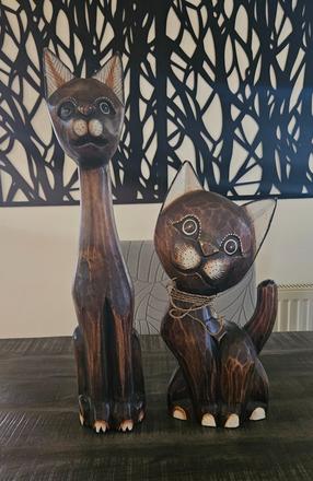 Dekoratívne drevené mačky, 