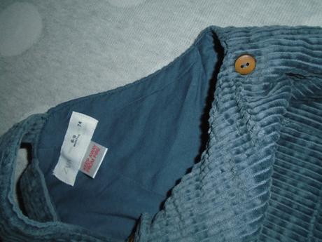 Menčestrové nohavice na traky na 6 až 9 mesiacov, zara,74