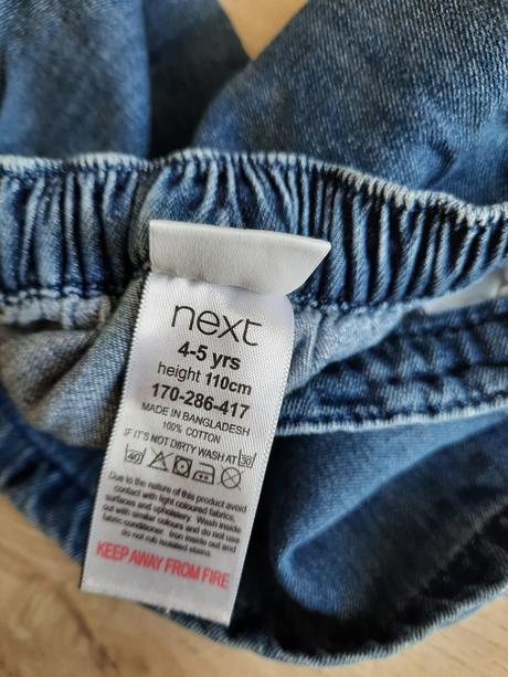 Rifľová suknička tmavá, next,110