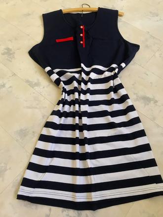 Námornícke úpletové šaty, xl