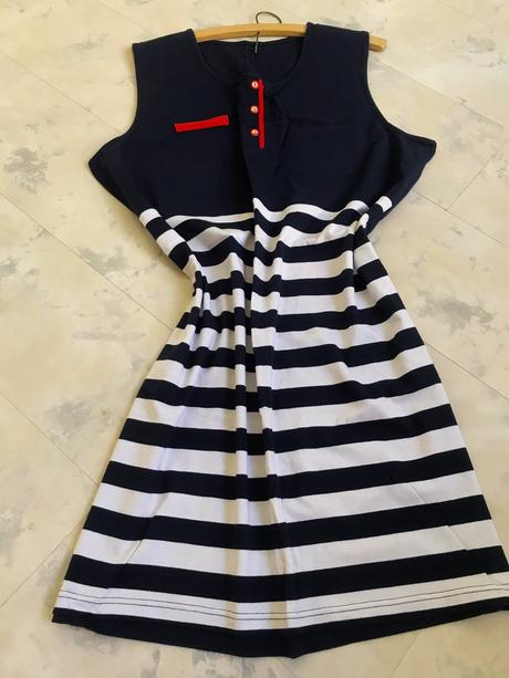 Námornícke úpletové šaty, xl