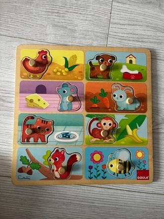 Puzzle čo jedia zvieratká, 