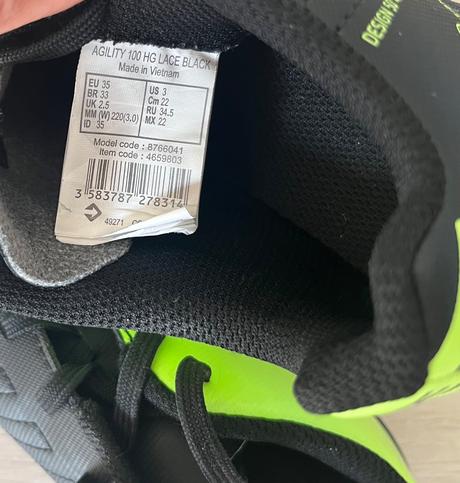 Detské turfy 100 tf šnurovacie čierno-žlté, kipsta,35