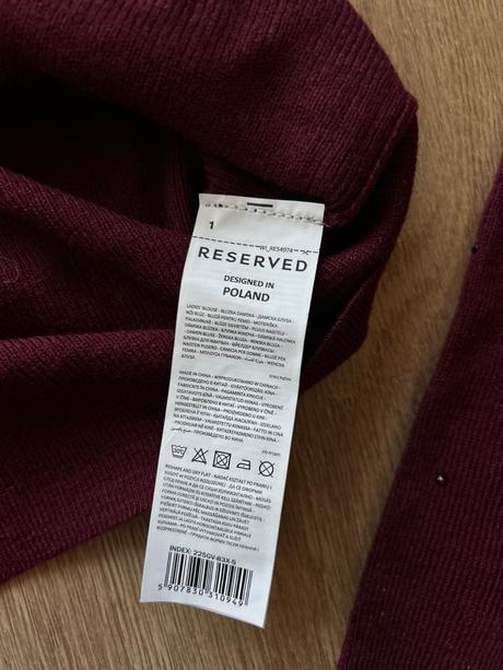 Bordový svetrík s kamienkami, reserved,36 / s