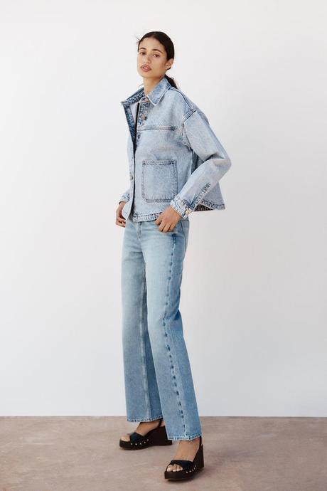 Oversized denimova bunda zara xs, zara,34 - xs