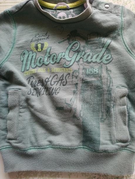 Zelená mikina s motívom, sarabanda, 74-80 cm, 80